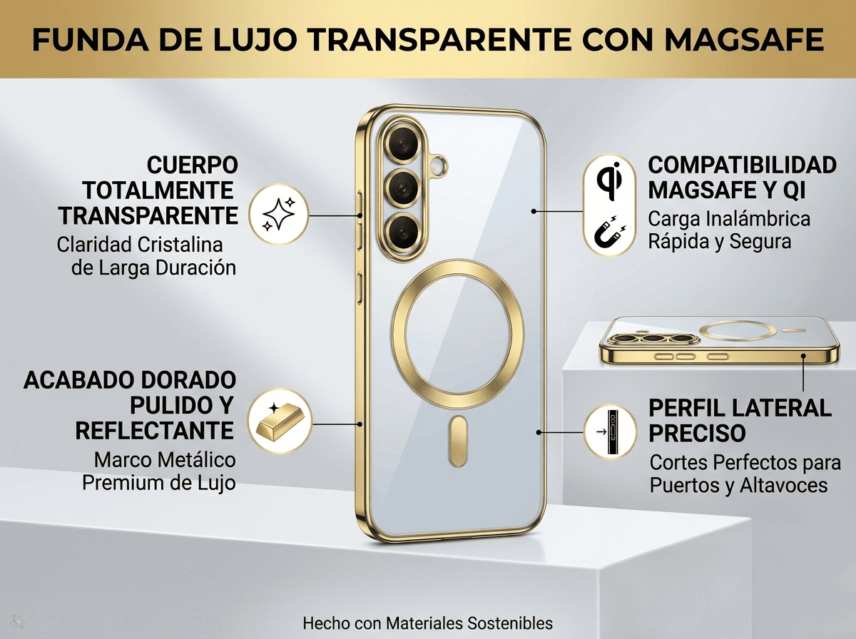 Case Magnético Premium para Samsung Galaxy S25 - Bordes Metálicos - Imagen 3