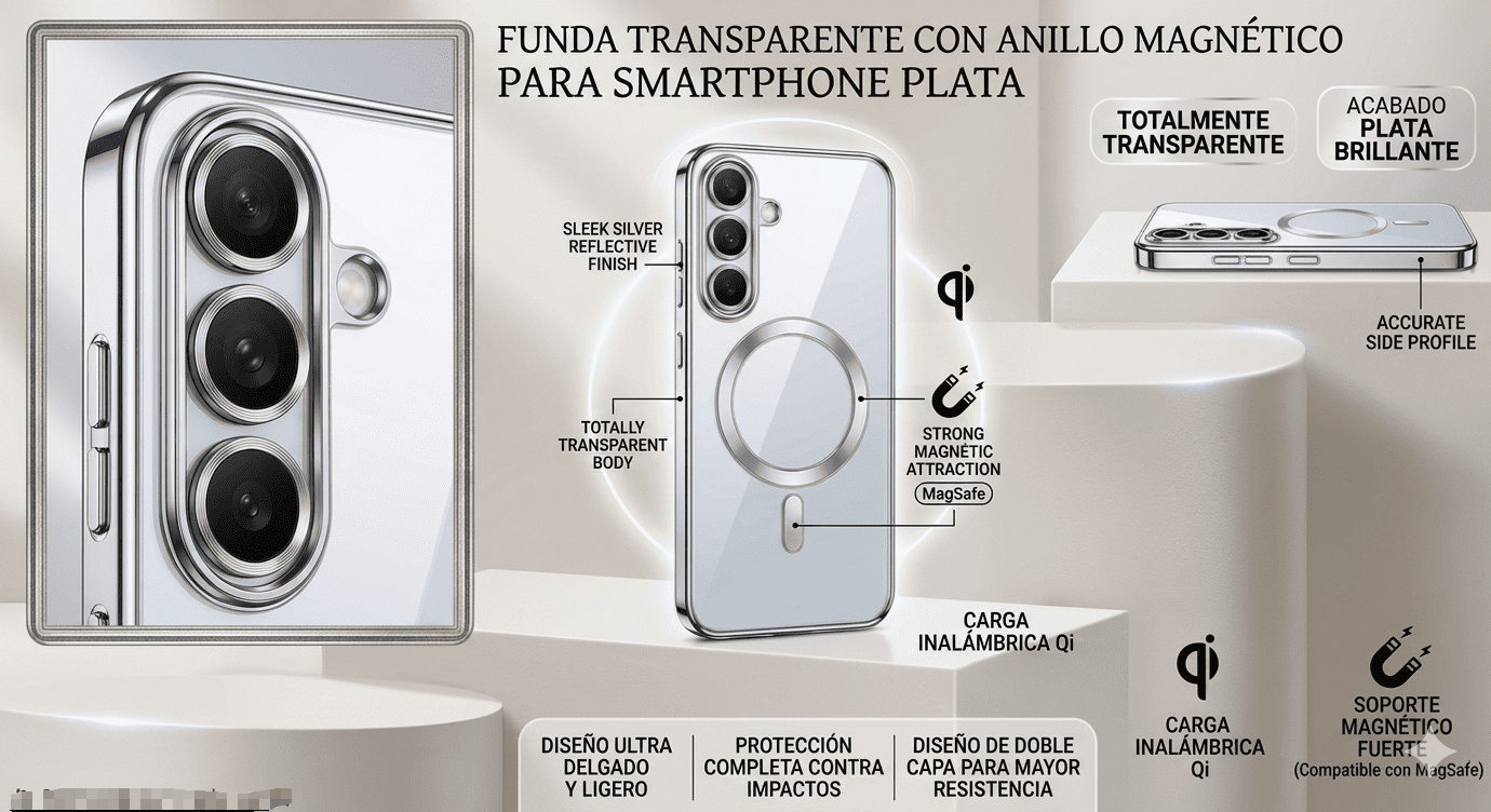 Case Magnético Premium para Samsung Galaxy S25 - Bordes Metálicos - Imagen 4